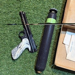 Vtg. 1950’s Crossman Model 116 .22 Pellet Bulk Fill Co2 Air Target Pistol Marble