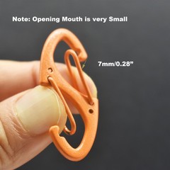 30 Colored Stainless Steel Carabiner Clips, 1.6″ Double Sided Snap Hooks