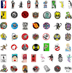 100 PCS Cool Stickers Pack,Vinyl Waterproof Stickers for Water Bottles Skateboar