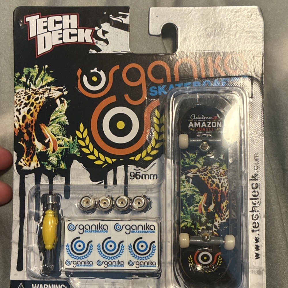 Organika Amazon Jungle Adelmo Jr. 96mm Fingerboard Skateboard Deck fully boxed
