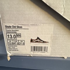 Vans Skate Old Skool Thrasher Black Men’s Size 13 Skateboarding Shoes