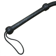 Genuine Cow Hide Leather Whip Black StockWhip 04 Feet Long 12 Plaits Heavy Whip