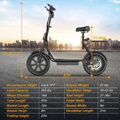 AOVOPRO Seated Electric Scooter Adults , 22mph Commuter Folding Teens E-Scooter