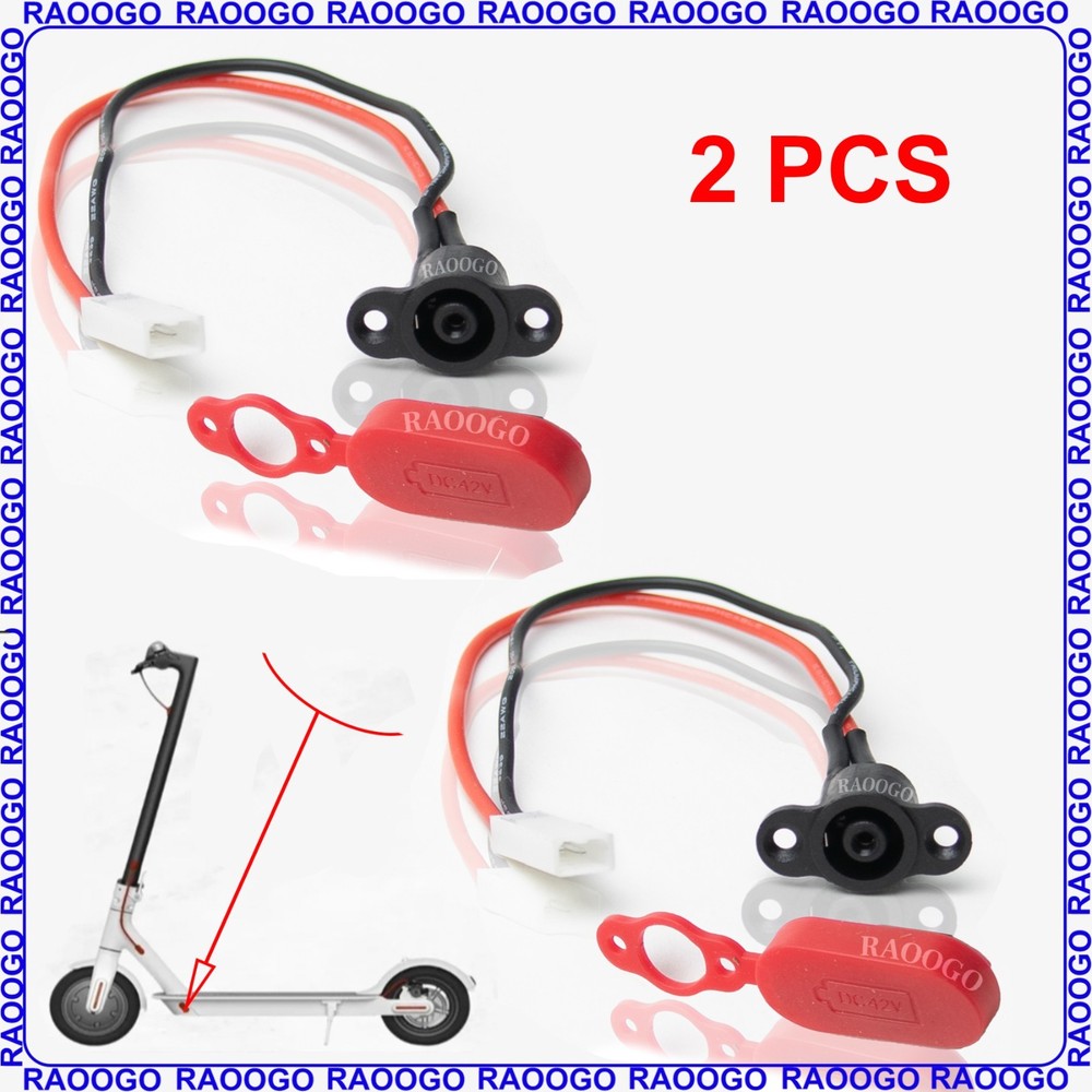 2PCS Charging Port for Electric Scooter fit M365
