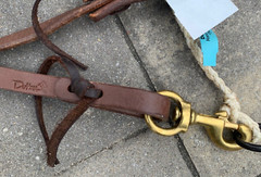 Dutton Floating Hood Cavalry Shank Horse Bit w/ Bit Hobble, Curb Strap, & Reins
