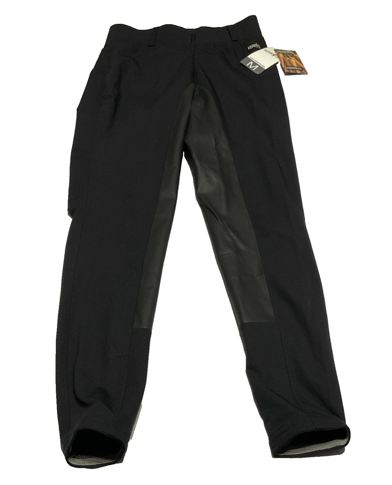 Kerrits Riding Pants Womens M Black Slim Stretch Equestrian Breeches Made in USA