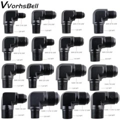 Male Flare to 3/8″ NPT 90 Degree Fitting Adapter 6AN 6AN to 3/8 NPT