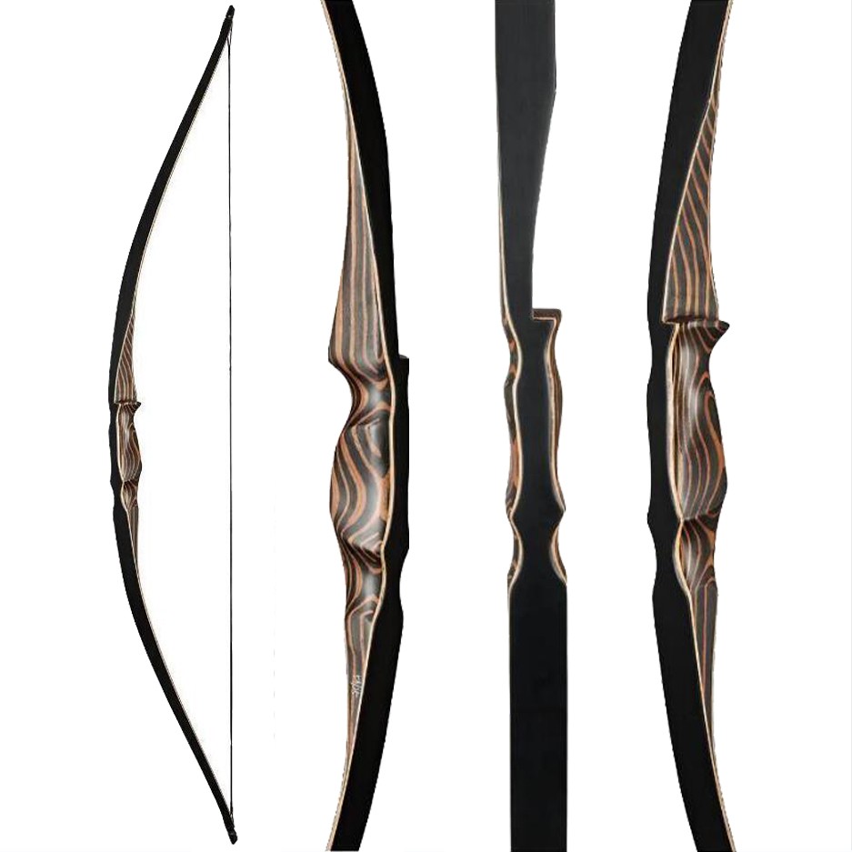 54″ Traditional Recurve Bow Wooden &Arrows 20-70LBS for Archery Hunting Shooting