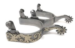 AJ Tack Sweet Iron Western Engraved Spurs – Mens