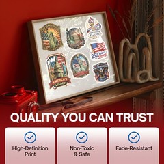200 Pcs United States 250th Anniversary Stickers – 200 Unique Designs USA Vin…