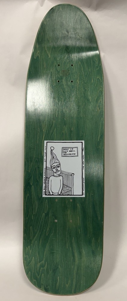 New Deal Templeton Bull Man Old School Skateboard Deck 9.35×32 Green Resin-7 A31