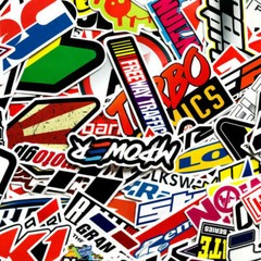 100Pcs JDM Brand Logo Themed Waterproof Stickers Pack Car Motorcycle Racing Moto