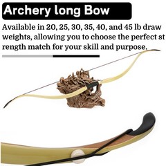 Traditional Archery Bow 57Inch 20-45Lbs LH RH Target Outdoor Hunting Practice