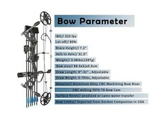 Compound Bow Kit, Hunting & Targeting, Limb Made in USA, Draw Weight 0-70 lbs…