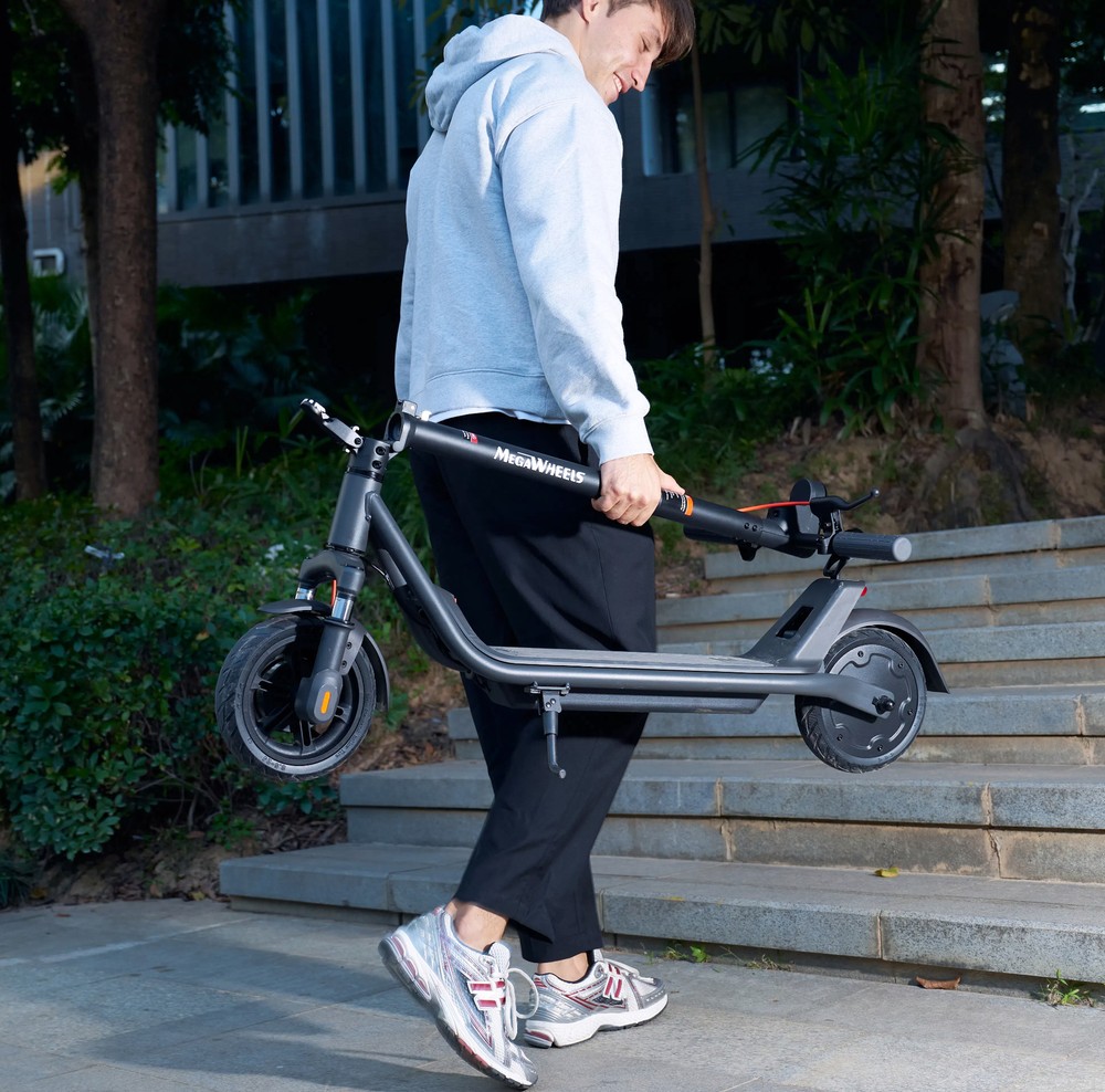 Megawheels Adults Electric Scooter 25km/h Foldable Scooter &App Shock Absorption