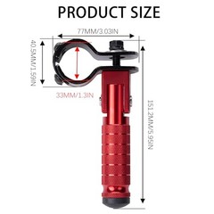 Universal 8mm Foot Pegs 90 Degree Foldable Motorcycle Footpegs CNC Anti Kit Red