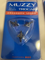 5 Muzzy Trocar Crossbow Broadheads 100 grain 3 Blade 1 3/16″ Cutting Diameter