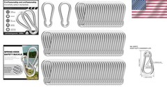 200PCS Galvanized Steel Carabiner Clips