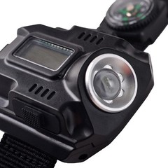 LED Wrist Watch Flashlight Torch Light USB Charging Rechargeable Flashlight B