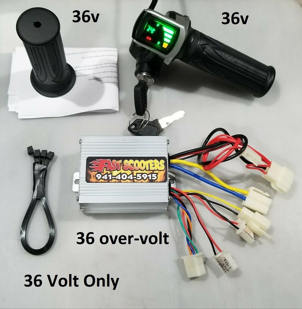 Razor Dirt Quad 24v To 36v throttle controller, electrical kit 36 Over Volt Kit