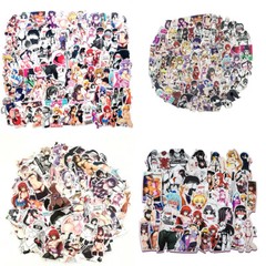 US 100-200 Pcs Sexy Anime Stickers Waifu Girl Explicit Beautiful Gorgeous Vinyl