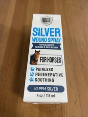Horse Wound Care Spray with Silver – Wounds, Large, White blue elements Lot 2