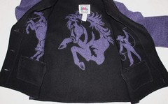 Wooded River ID*Purple Roping Bucking Horse Jacket*Coat*Womens Large*Equestrian