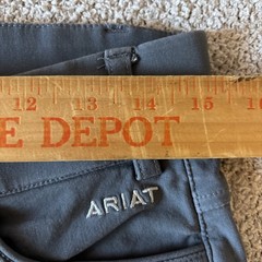 Ariat Pro Series Olympia Equestrian Breeches Womens 30×25 Grey Knee Patch