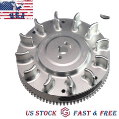 Silver Electric Start Billet Flywheel For Honda GX 200/160 196cc Clone Tillotson