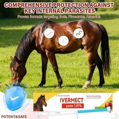 New Paste Wormer Horse Dewormer Apple Flavor US Free Shipping EXP 1/2028