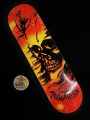 RARE Vintage Anti Hero Tony TNT Trujillo Horned Skull 2006 Skateboard Deck