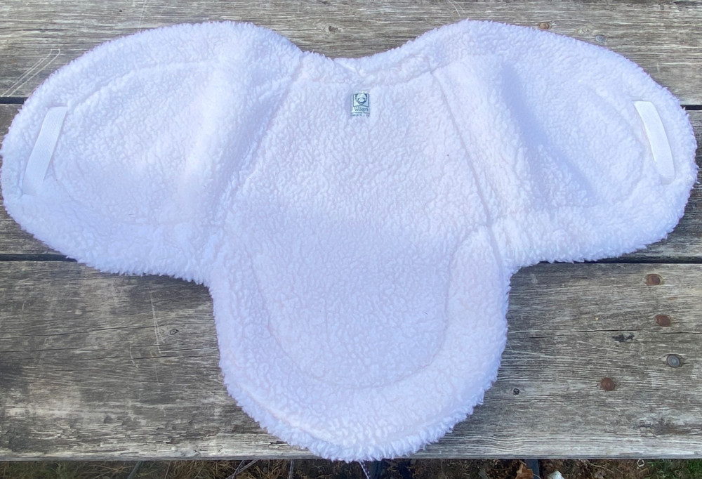Lightly Used Wilkers US made Fleece English show pad for 16″-16.5″ saddle EUC