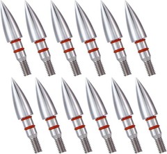 12Pcs Archery Field Points, 100/125/150/300 Grain Field Points, Screw-In Archery