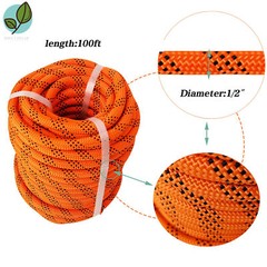Double Braid Polyester Rope Arborist Bull Tree Rigging Work Utility 1/2»×100′