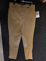 PLATINUM Ladies BREECHES Sz 34″ waist * Lt. Tan Cotton Blend 4 Way Stretch NEW