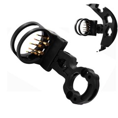 Black 5-Pin Bow Sight – Plastic, for Recurve Compound Bow Archery Aiming