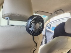 1Pc Car Cooling Fan Portable Rotatable USB Vehicle Fan Backseat Clip Fan Dashboa