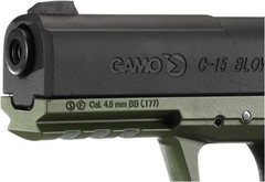 Gamo Bone Collector CO2 .177 Caliber/BB Dual Ammo Air Pistol, Black/OD Green