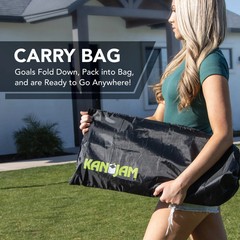Kan Jam Pack ‘N Go Pickleball Set, Portable Outdoor Game with 2 Wooden Paddles
