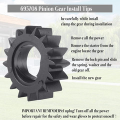 695708 Starter Pinion Gear Replacement (10 Pack) Fit for Briggs & Stratton Lawn