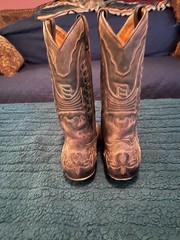 MENS SNIP TOE SANCHO BOOTS SZ 45..11 TO 11.5 CUBAN HEEL.