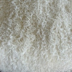 Wooly Rodeo Chinks Cowboy Western Chaps Mongolian Lamb Fur White Leather GUC