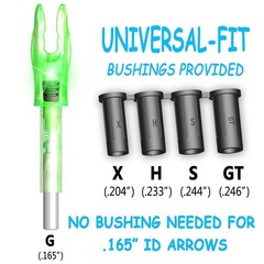 6/12PCS G Lighted Nocks for Arrows with .165 .204 .233 .244 .246 Inside Diame…