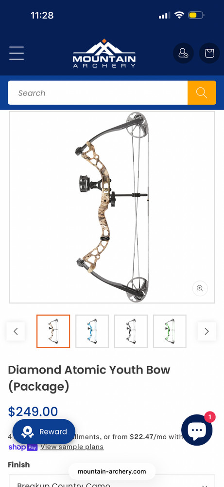 Diamond Archery Infinite Edge Pro RH 70 lb Compound Bow – B12489