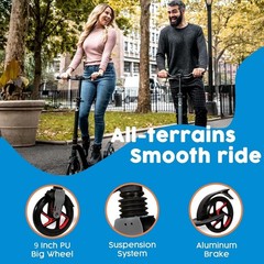 Foldable Kick Scooter for Adults & Teens – Adjustable Handlebar, 264lbs