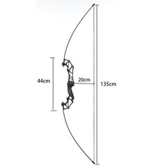 RH 54″Takedown Recurve Bow&Carbon Arrows Set for Archery Hunting Shooting Target