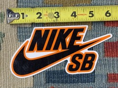 Nike SB Logo 6in Sticker Skateboarding Decal Rare Authentic Black Orange