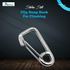 MARINE CITY 316 Stainless Steel Carabiner Spring Snap Hook with Ring (2 inch)