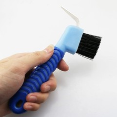 ZYAMY Horse Hoof Pick Brush with Soft Touch Rubber Handle Random Color for…