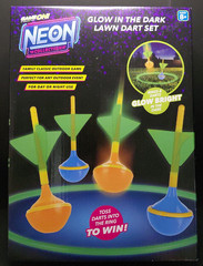 Game On Neon Glow in the Dark Lawn Dart Set Outdoor Yard Game 6 Piece New